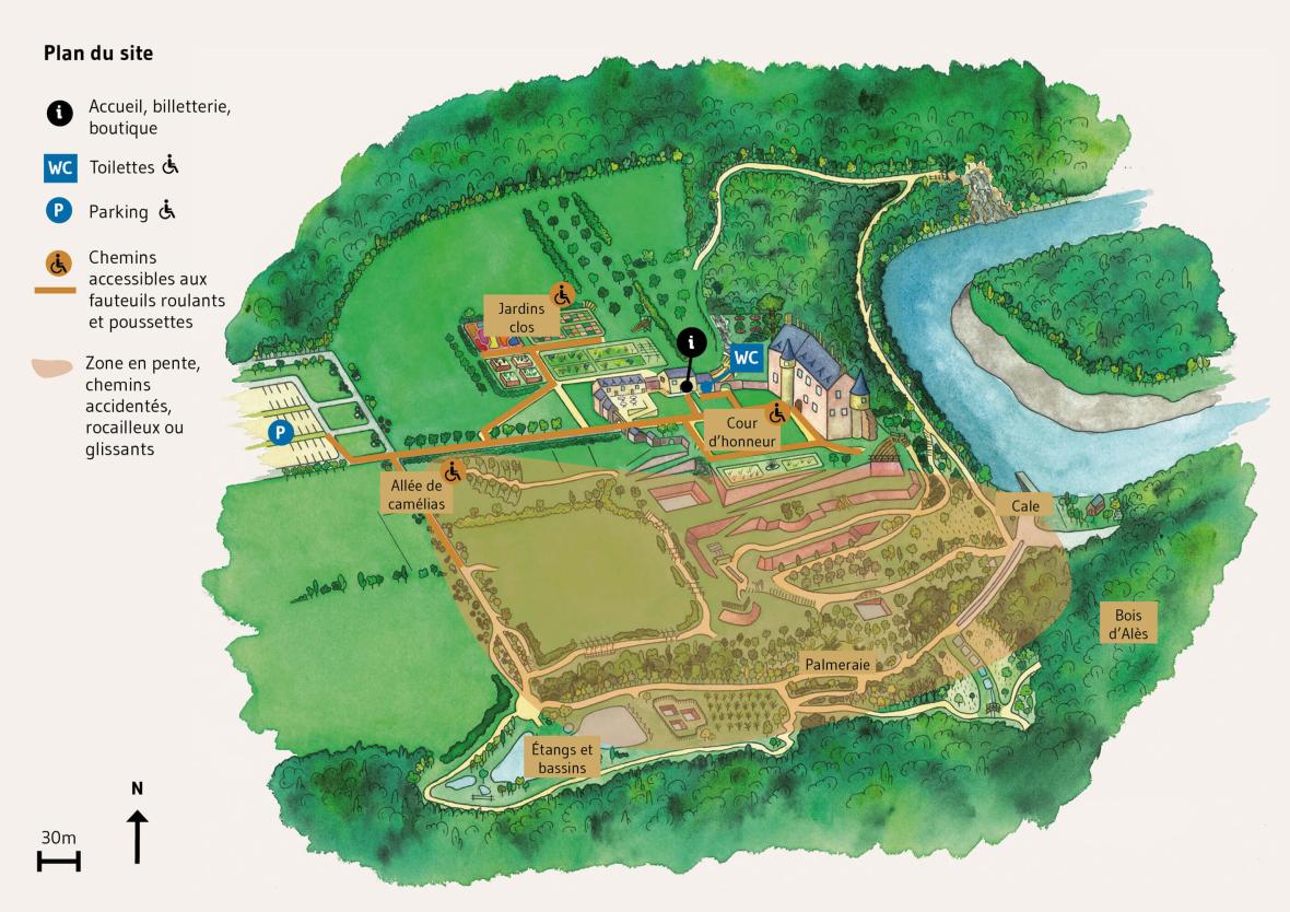 Plan du domaine Plan du domaine. Description détaillée dans le texte ci-dessus.